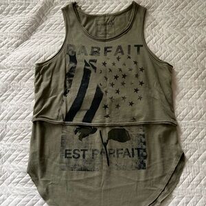 Free People tank top in size XS (im a small and fits perfectly) army green color